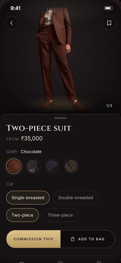 The RAJASAB app: the garment