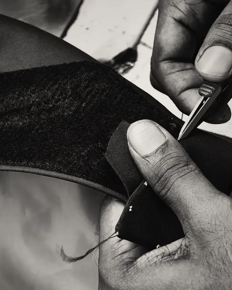 Hand finishing at the RAJASAB atelier