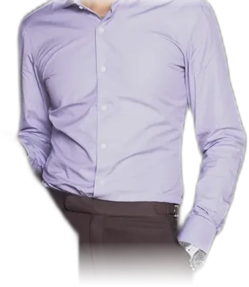 Cutaway-collar shirt in lilac