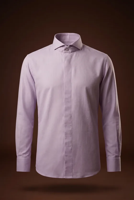 Rajkumar Shirt, lilac, wide spread collar, french cuff