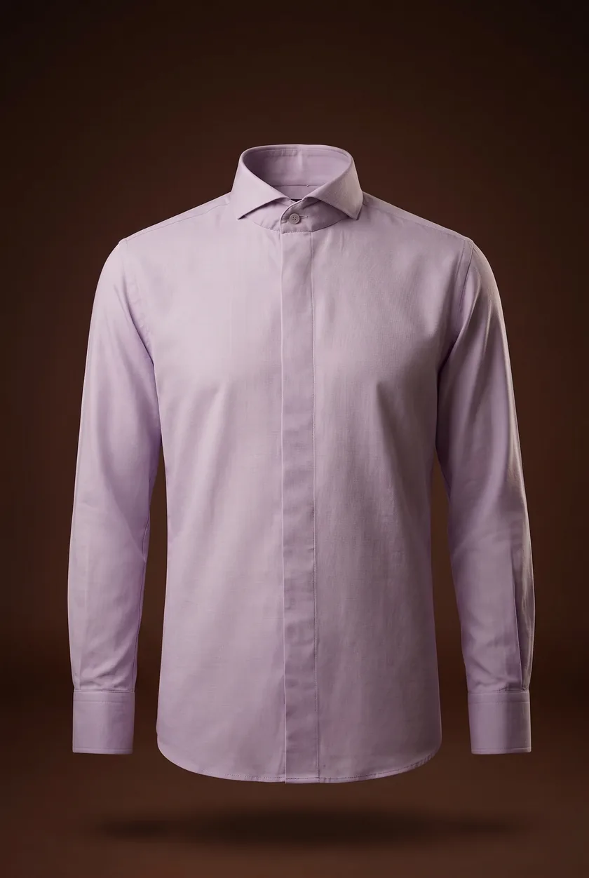Rajkumar Shirt, lilac, wide spread collar, french cuff