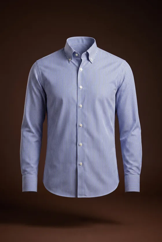 Windsor Shirt, blue stripe, button-down collar