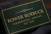 Bower Roebuck woven label on its cloth