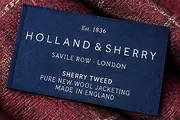 Holland & Sherry woven label on its cloth