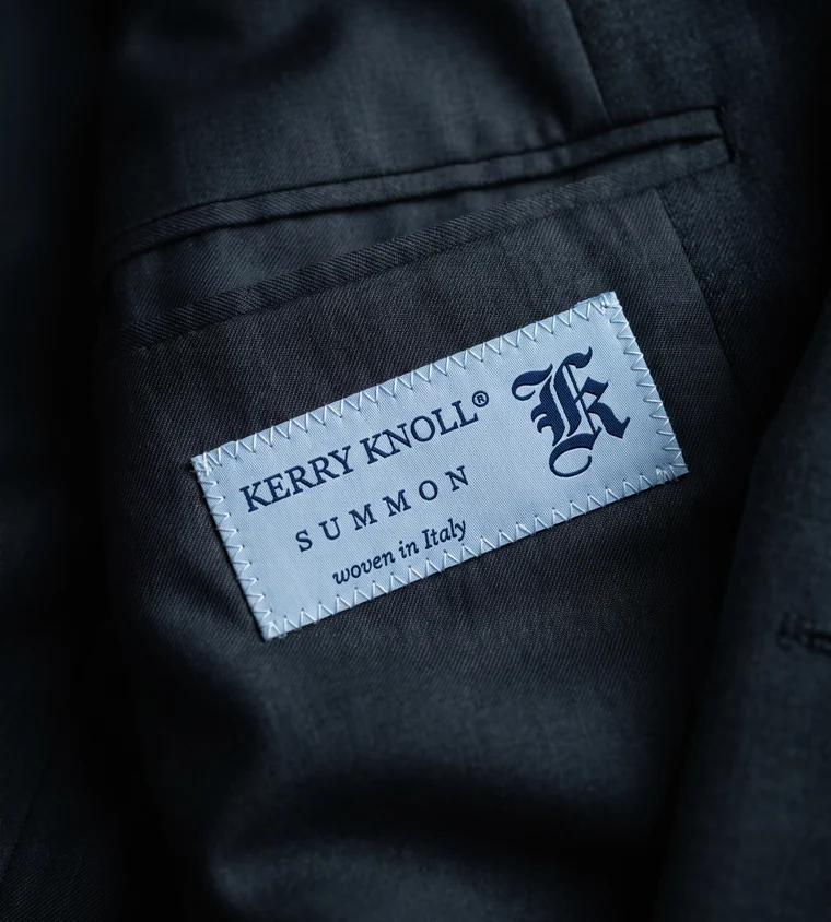 Kerry Knoll woven label on its cloth