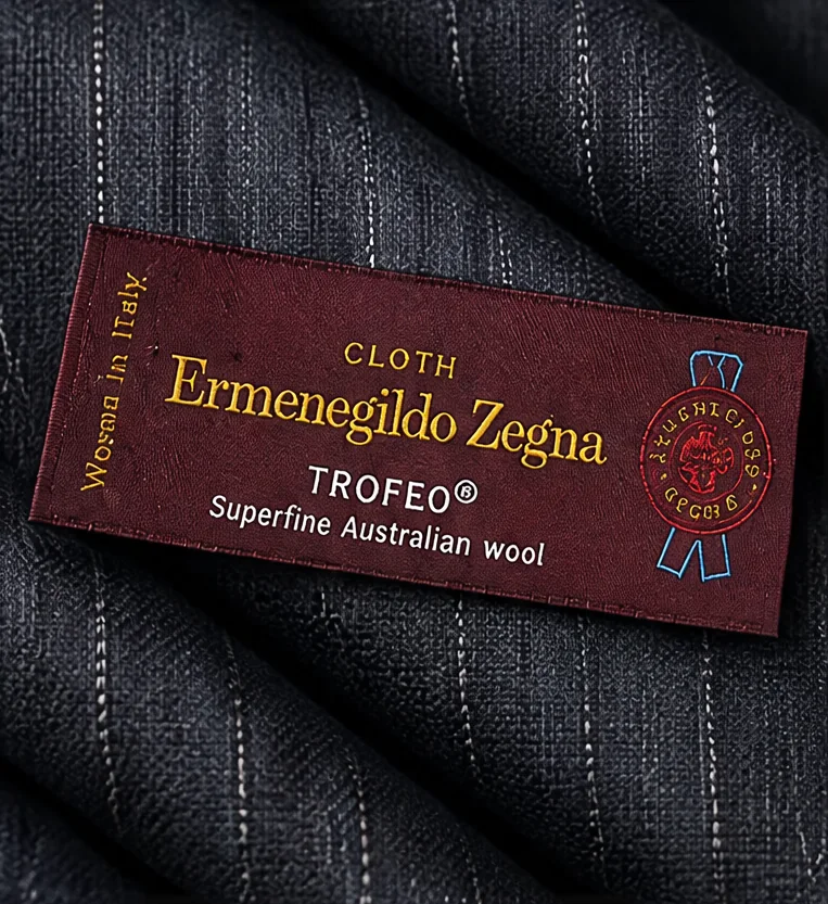 Ermenegildo Zegna woven label on its cloth