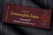 Ermenegildo Zegna woven label on its cloth